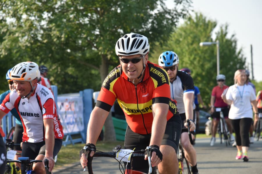 Cyclists in the Cycle Challenge